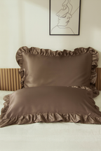 Ruffled Dreams- Luxury Taupe (Pillow Cover Only) (Pack of 2)